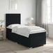 vidaXL Boxspringbed met matras met hoofdeinde Zwart 90 x 190 cm Stof