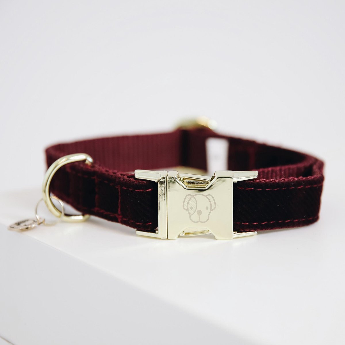 Kentucky Dogwear Hondenhalsband Corduroy - Bordeaux XS bordeaux