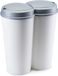 HowHomely Poubelle - 50 litres - Blanc et gris