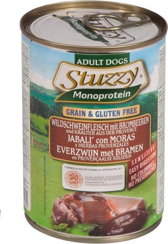 Stuzzy Blik Adult Everzwijn - Hondenvoer - 6 x 400 g