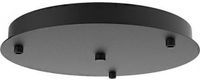 Ylumen Plafondplaat Ø 30 cm avec 3 trous noir