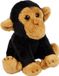 Ravensden Knuffel Chimpansee aap - zwart - 15 cm - apen knuffelbeesten
