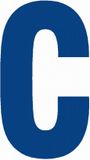 WEBCO Lettersticker C 10x5cm - Blauw - Kunststof
