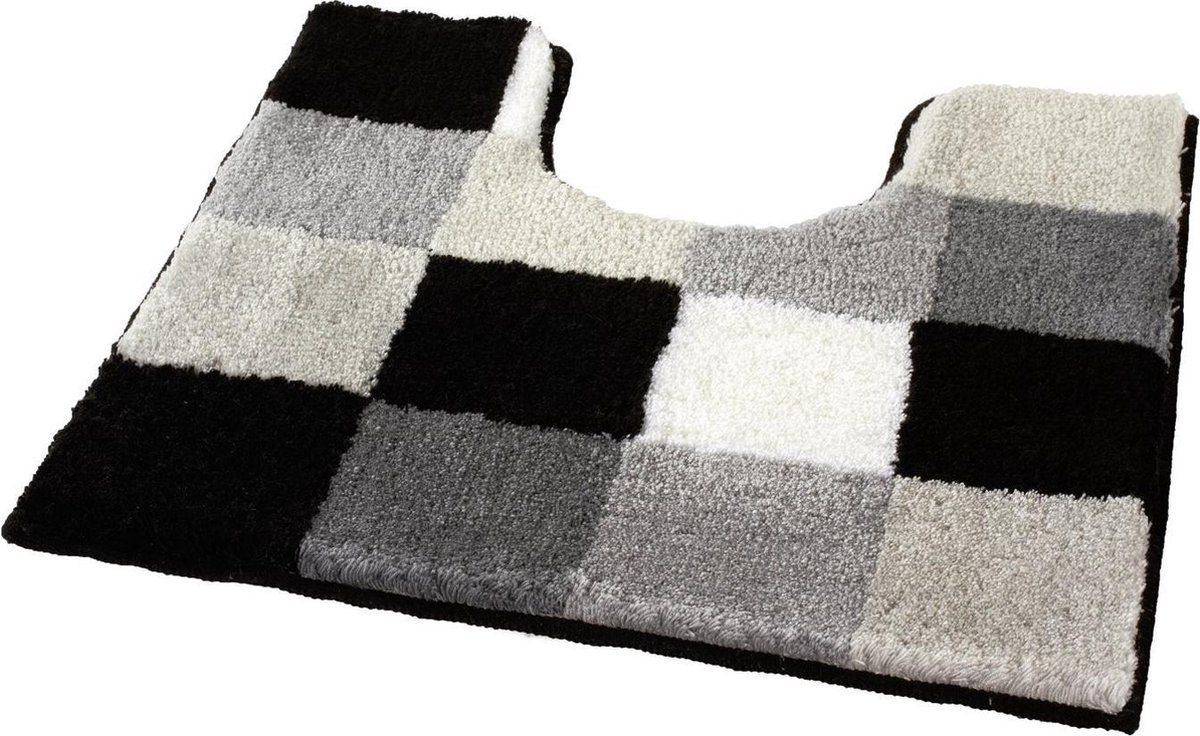 KLEINE WOLKE Caro toiletmat - 55x55cm - zwart