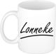 Bellatio Decorations Shoppartners Bv Lonneke Naam koffiemok - beker - met sierlijke letters - wit
