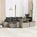 Maison Exclusive - Ensemble de jardin 7 pièces, banc de jardin en polyrotin