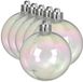 Decoris Kerstballen - 24 stuks - 8 cm - Transparant Parelmoer - Kunststof