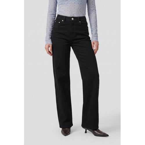 Anytime Black High Waist Wide Leg Jeans