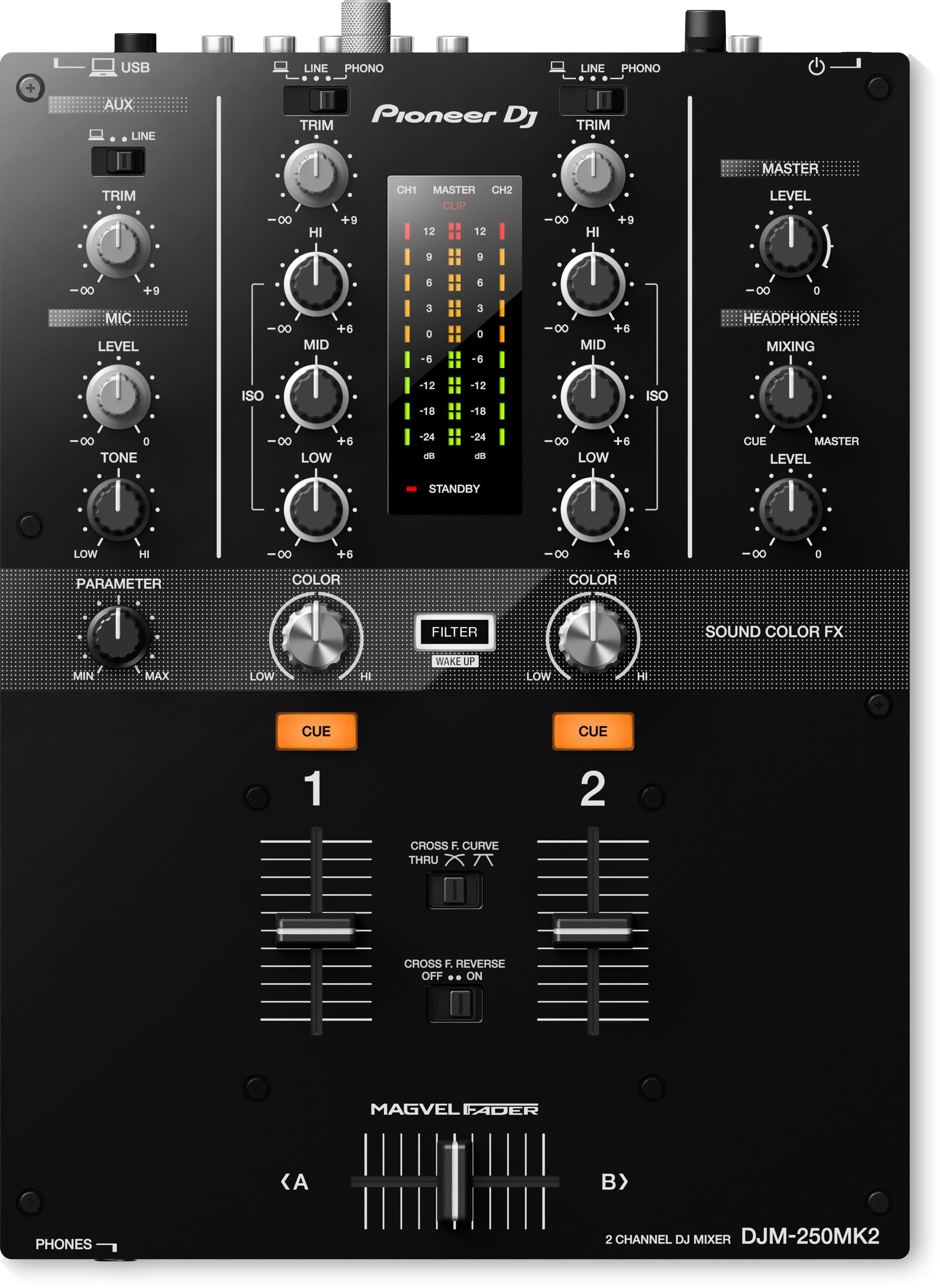 Pioneer DJM-250MK2 - Mengpaneel - Zwart