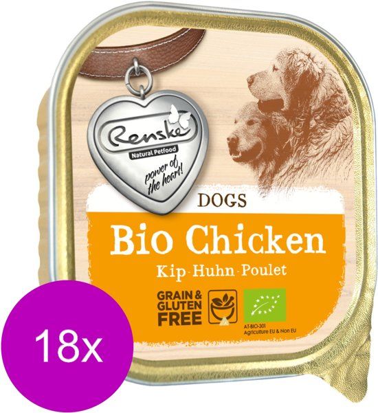 RENSKE Adult Bio Alu 300 g - Hondenvoer - 18 x Rund Graanvrij