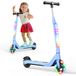 SISIGAD Elektrische step voor kinderen, 6-8-10 jaar, elektrische step voor kinderen, 5,3 inch met kleurrijk ledlicht en 3 verstelbare hoogtes, kinderschaatsen, maximale snelheid 10 km/u, maximale