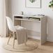 Bureau en bois, blanc, avec étagère fixe