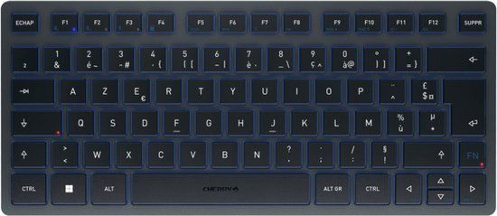 Cherry KW 7100 MINI BT Bluetooth AZERTY Frans Blauw