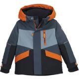 Killtec first instinct by killtec Kind Ski-jack/functioneel jack met capuchon en sneeuwvanger FISW 40 MNS SKI JCKT, denim dunkelpetrol, 86/92, 43387-000