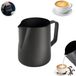 Memory Online Limited B.V. Pichet à mousse de lait - 350ml - Inox - Noir