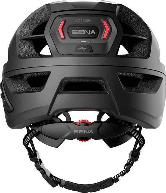 Sena M1 EVO Smart Communications Mountainbike Helmen (Mat Black, M)