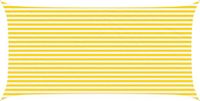vidaXL Zonneschaduw Geel en Wit 3 x 6 m 100% Polyester Oxford