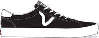 Vans Sport Low Sneakers Zwart Wit Heren Maat 42