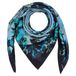 Roeckl sjaal Blooming Harmony 100x100 Multi Navy blauw