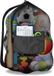 Uniqoos® sac de filet de ballon en polyester 600D avec filet en nylon – respirant, bandoulière réglable, poche zippée sur le devant, espace pour 10-15 ballons
