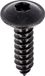 Plaatschroeven, ronde kop, groot, 4,8 mm x 19 mm, zink, zwart, 6 stuks