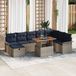 Maison Exclusive - Salon de jardin composé de 9 pièces, en résine tressée grise