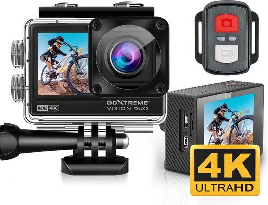 GoXtreme Vision Duo - Action Camera - 4K - WiFi - 12MP - 170° - 68g