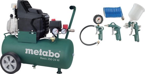 Metabo Basic 250 24 W Compressor LPZ 4 toebehorenset