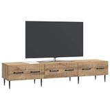 vidaXL Meuble TV 147 x 34,5 x 30 cm Chêne artisanal Bois de chêne reconstitué
