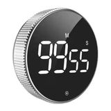 Relaxdays Keukentimer - 7,5x3 cm - Digitaal - Zilver/Zwart