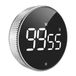 Relaxdays Keukentimer - 7,5x3 cm - Digitaal - Zilver/Zwart