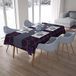 Bonamaison Tafelkleed, Anti-Mold, Sneldrogend, Waterdicht, 100% Polyester Tafellaken, Paars, zwart, 140 x 200 Cm