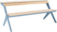 Weltevree Tablebench Picknicktafel Bamboe & Staal Pastel Blauw RAL 5024