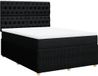 vidaXL Boxspringbed met matras, noir, 140x200 cm, tissu