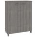 VidaXL Schoenenkast HAMAR 85x40x108 cm Massief Grenenhout Lichtgrijs