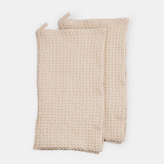 LOBERON Handdoek set van 2 Maralei beige