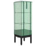 Jardinière surélevée avec cache-pot 40x40x140 cm aspect rotin