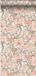 ESTAHome Behang Vintage Bloemen Oudroze en Groen - 53 cm x 10.05 m