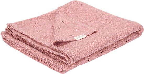 Little Dutch Ledikantdeken - Maat Ledikant - Deken Meisjes - Pink Blush, Roze - Pure