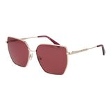 Gant GA00011 Gepolariseerde Zonnebril Dames Goud Bordeaux Metaal Vierkant
