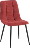 CLP Antibes Eetkamerstoel - Corduroy - Ribstof/bordeauxrood