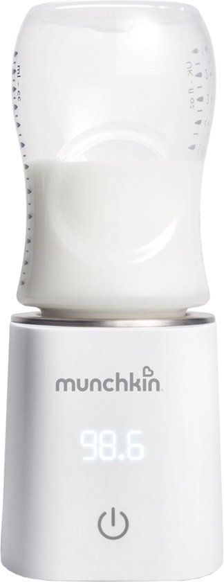 Munchkin Digitale Flessenwarmer 37°C - Inclusief Adapters - Wit
