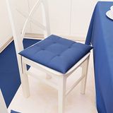 PETTI Artigiani Italiani - Zitkussen voor keukenstoel, set van 6 kussens voor keukenstoelen, van katoen met banden, blauw, 100% Made in Italy