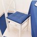 PETTI Artigiani Italiani - Zitkussen voor keukenstoel, set van 6 kussens voor keukenstoelen, van katoen met banden, blauw, 100% Made in Italy