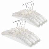 Whitmor 8PK Sat Blouse Hanger, 8 Count, Bone