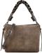 Coccinelle Leren handtas schoudertas Boheme Handbag Suede Grainy Leather Fango / Fango donkergroen