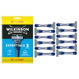Wilkinson Sword Extra 3 Essentials wegwerpscheerapparaten met 3 messen met aloë vera-smeerband en roterende scheerkop voor een nauwkeurige scheerbeurt, 8 + 4 stuks