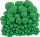 Merkloos Pompons - 100x - groen - 10-45 mm - hobby/knutsel materialen