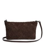 Markberg CelinMBG donkerbruin suede crossbody tas