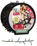 Merkloos Christmas Lights Clusterverlichting - Set van 2x stuks - op haspel - 750 leds - extra warm wit - 15 M - met timer